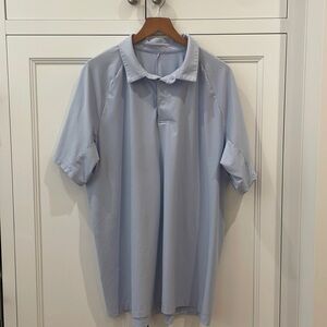 Lululemon Men’s Golf/Polo Light Blue Shirt—Great Fabric and Style!! EUC!!